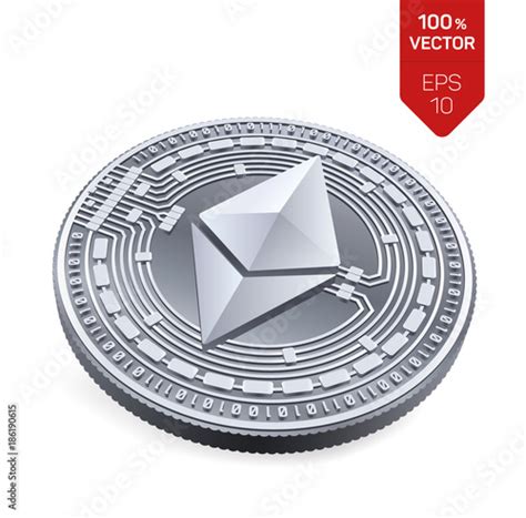 Ethereum 3d Isometric Physical Coin Digital Currency Cryptocurrency