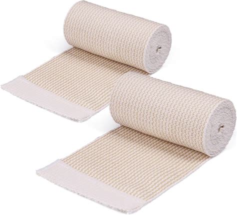 Lotfancy Cotton Elastic Bandage 2pcs Compression Bandage