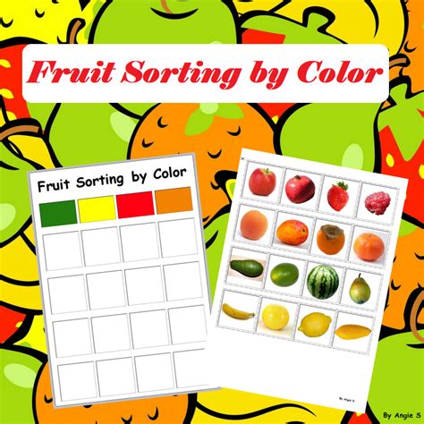Fruit Sorting By Color Special Education Elementary Special