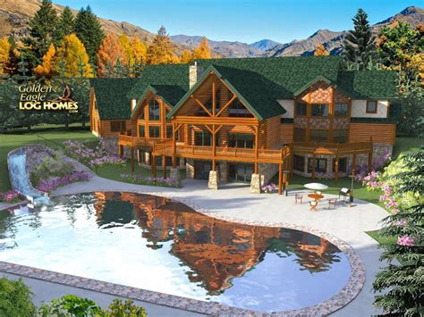 The curb appeal of this log home is absolutely stunning, the floor plan is sensational, and. Inspirational Log Cabin Mansion - New Home Plans Design