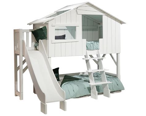 Threehouse Bunk Bed And Slide Platform Mdf Pine Mathy By Bols