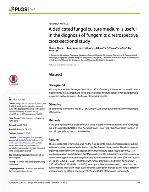 PDF A Dedicated Fungal Culture Medium Is Useful In The Diagnosis Of