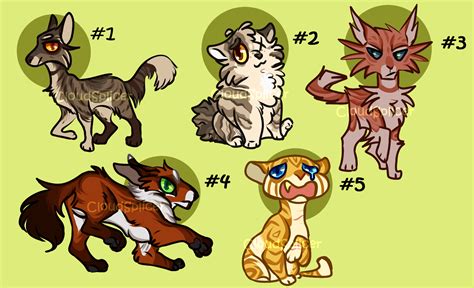 4 Chibi Cat Adoptables Closed By Cloudsplicer On Deviantart