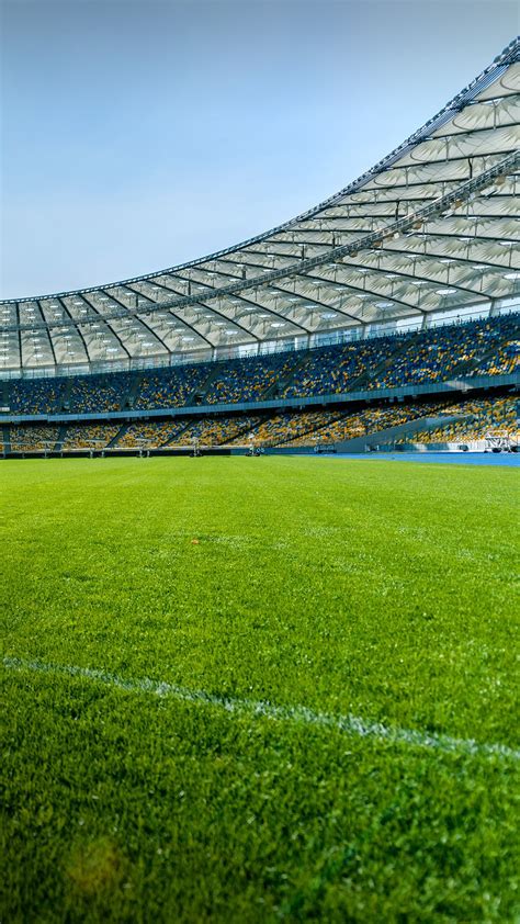 These soccer field dimensions are the official ones from the. Panoramic view of soccer field stadium and stadium seats ...