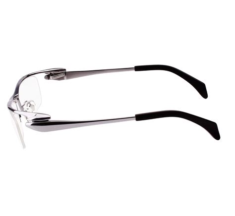 agstum pure titanium half rimless optical business glasses frame clear lens clothing men s clothing