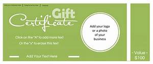 Gift Certificate Template With Logo