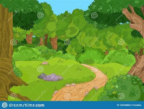 Forest Landscape stock illustration. Illustration of lush - 153338864