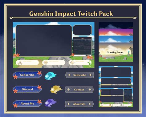 Animated Genshin Impact Twitch Set Etsy Uk