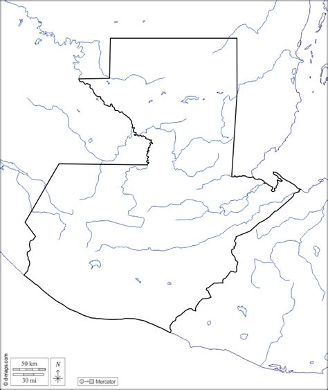 Mapa De Guatemala En Blanco Y Negro Sexiz Pix