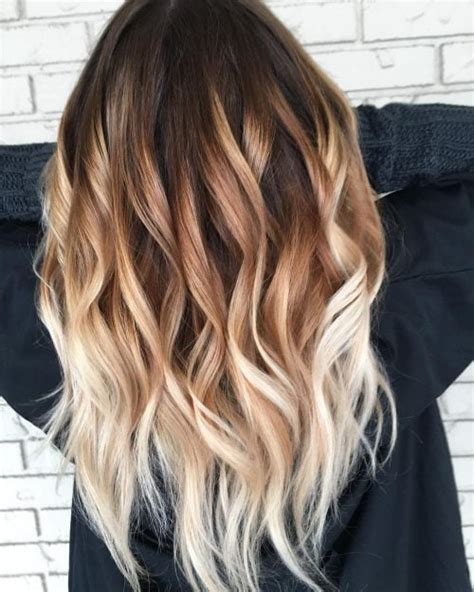 Ombre Hair Brown To Blonde Medium Length