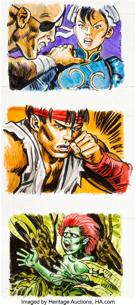 Oliver Frey Capcoms Street Fighter Ii Promotional Stickers Chun Lot 93044 Heritage Auctions