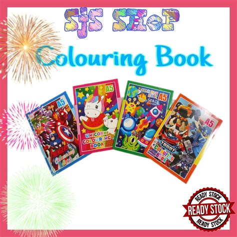 Buku Mewarna Kanak Kanak Murah Colouring Book A5 Coloring Book Cartoon