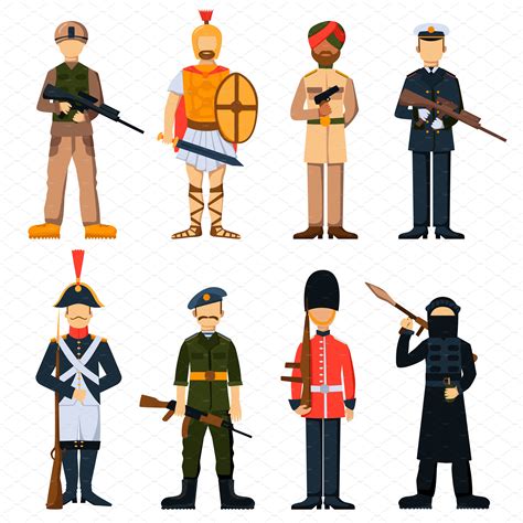 Military Soldiers Vector ~ Illustrations ~ Creative Market