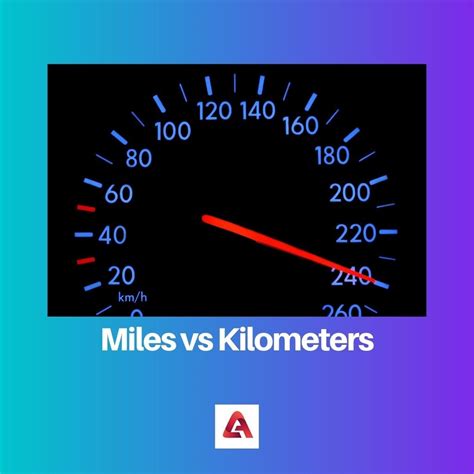 Différence Entre Les Miles Et Le Kilomètre