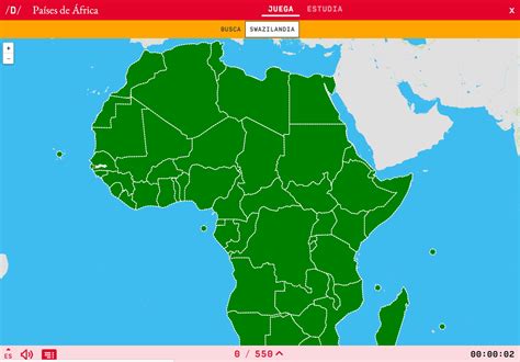 Mapa para jugar. ¿Dónde está? Países de África - Mapas Interactivos
