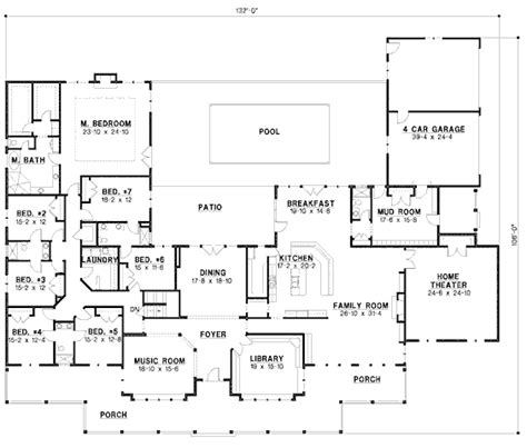 Country Style House Plan 7 Beds 6 Baths 6888 Sqft Plan 67 871