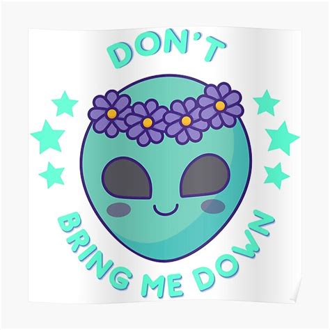 Alien Flower Crown Poster For Sale By Oliviabeckett Redbubble