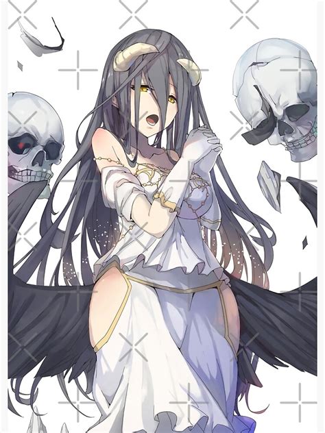albedo overlord anime girl waifu poster by endosix redbubble