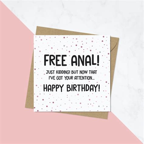 Free Anal Happy Birthday Cards For Boyfriend Rude Adult Etsy