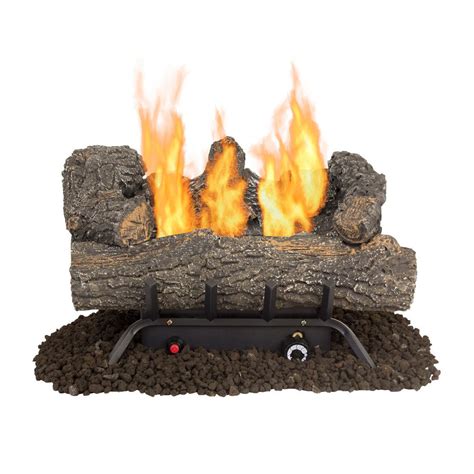 16 to 30 inch realfyre charred frontier oak vent free gas logs feature scorching patterns for a realistic effect and everything needed for set up.free shipping! Pleasant Hearth 18 in. Southern Oak 30,000 BTU Vent Free Gas Log Set-VFL2-SO18DT - The Home Depot