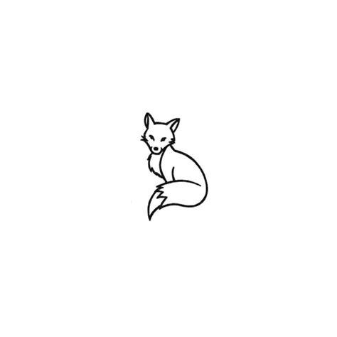 Minimalist Fox Set Of 2 In 2020 Small Fox Tattoo Fox Tattoo Design