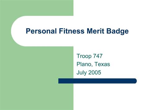 Ppt Personal Fitness Merit Badge Powerpoint Presentation Free