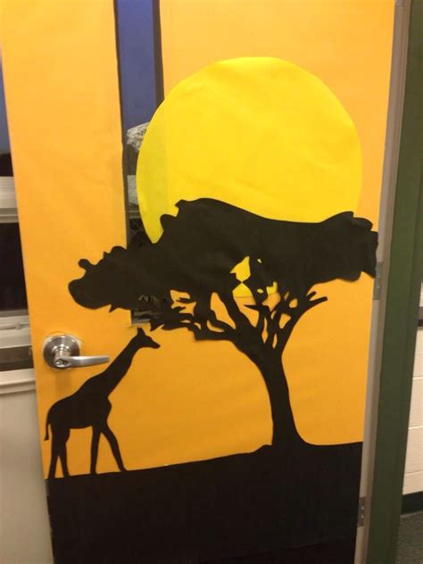 African Art Inspired Doorbulletin Board As Part Of Africa Study Kids