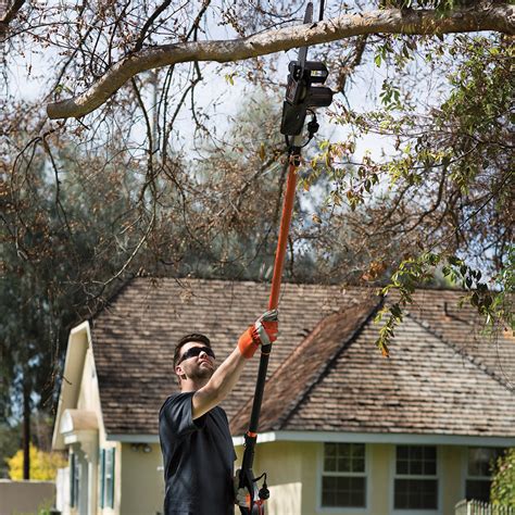 Tree Trimmer Pole Saw Electric Chainsaw Pruner Telescoping 15 Ft Branch