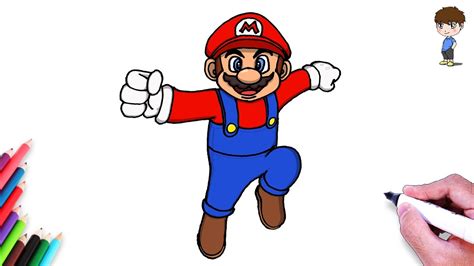 Como Dibujar A Mario Bros Paso A Paso Mario Bros Dibujos Faciles Para