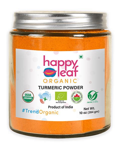 Organic Turmeric Powder Turmeric Powder 10 Oz Go Happyl Leaf