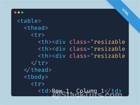 How To Make Html Table Columns Resizable In Javascript Stacktuts