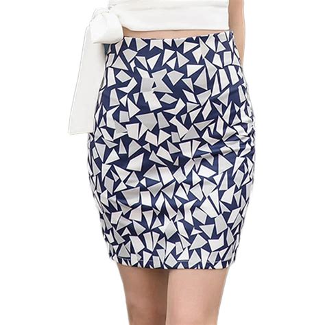 High Waist Printed Women Slim Pencil Tight Skirts 2017 Summer Bodycon Package Hip Ladies Vintage