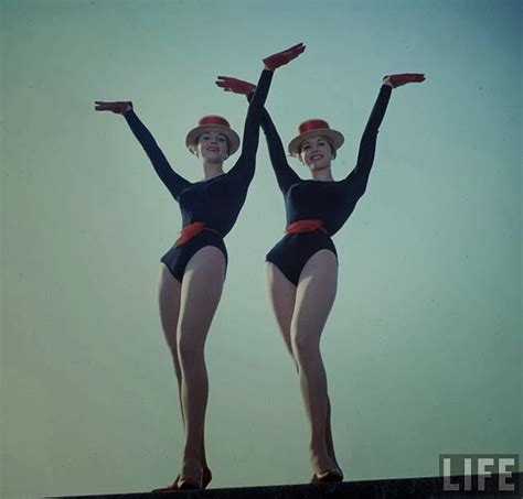 Beautiful Color Photographs Of Dancing Kessler Twins In Paris In Vintage Everyday