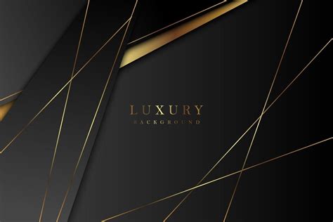 Luxurious Black Background With A Combination Of Gold Shining In A 3d