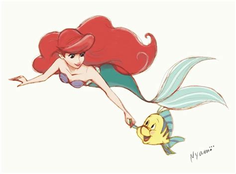 20 Fantastic Ideas Flounder From Little Mermaid Drawing Easy The