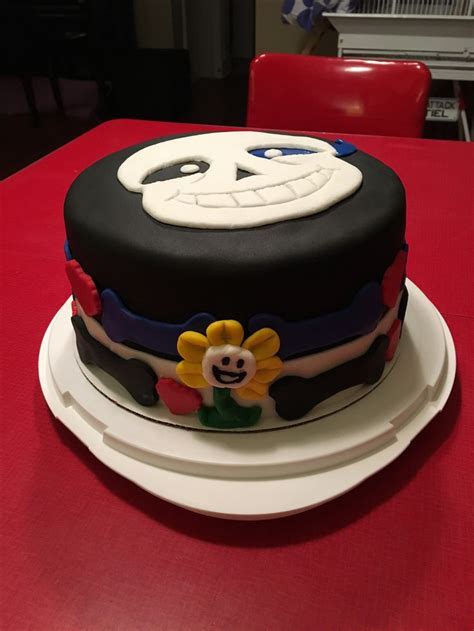 Undertale Birthday Cake Sans And Flowey Оригинальные торты Торт на