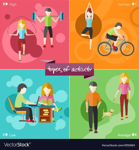 Healthy Lifestyles Daily Routine Royalty Free Vector Image