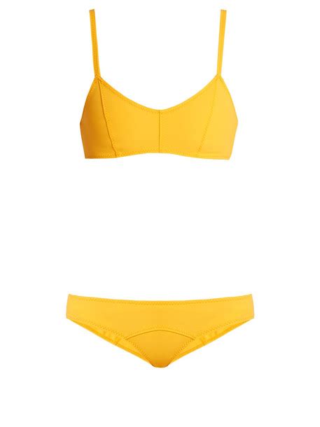 Lisa Marie Fernandez Genevieve Bonded Bikini In Yellow Wheretoget