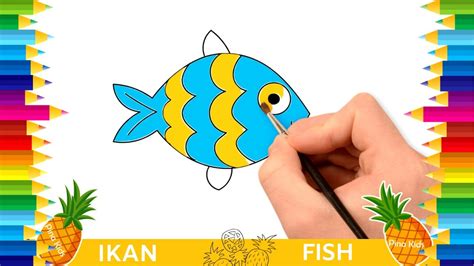 Gambar lukisan ikan jerung cikimm com. Cara menggambar dan mewarnai ikan | Fish drawing ...