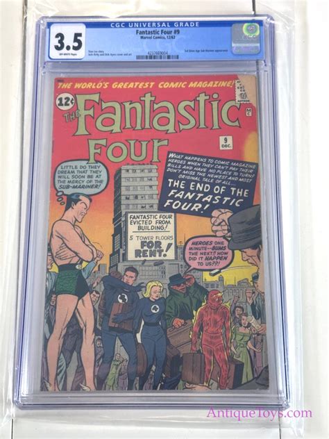 Marvel Comics 1962 Fantastic Four 9 Cgc Graded Comic Sold