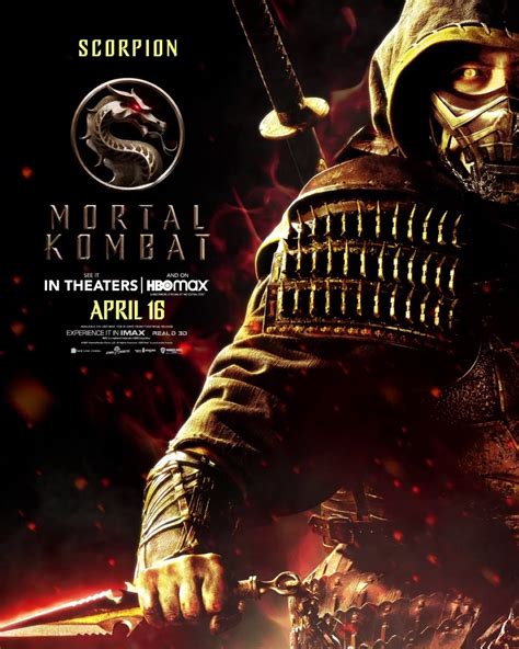 Льюис тан, джо таслим, джессика макнэми и др. Filme de 'Mortal Kombat' ganha pôster com Scorpion