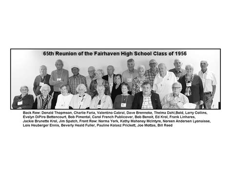 Class Of 1956 Holds 65th Year Reunion News Fairhaven High School
