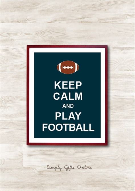 Keep Calm And Play Football Instant Download Personalized