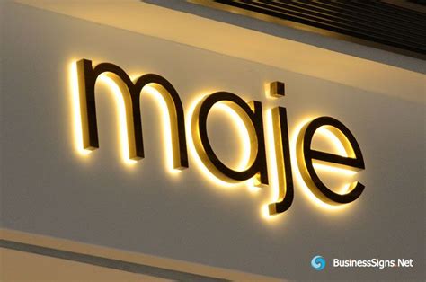 3d Led Backlit Signs With Mirror Polished Gold Plated Letter Shell