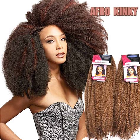 Crochet Hair Extensions 18 Afro Kinky Bulk Synthetic Braiding Hair
