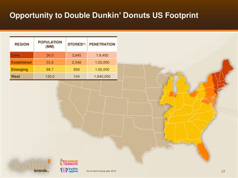 Dunkin Donuts Locations In Usa Map United States Map