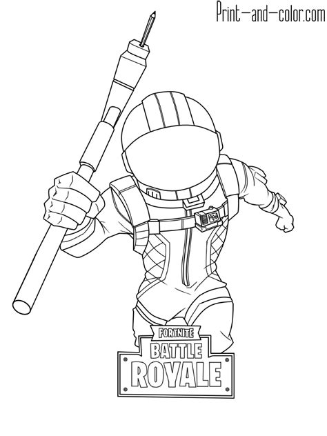 Girls also know how to shoot weapons. Fortnite coloring pages | Print and Color.com
