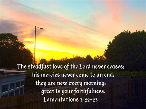 The Steadfast Love Of The Lord Never Ceases Sunrise At Swindon