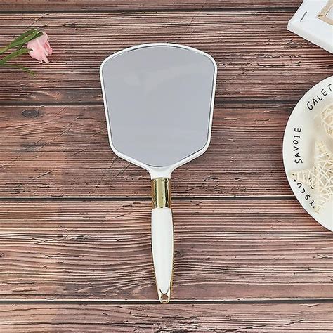 1pc Plastic Vintage Hand Mirrors Makeup Vanity Mirror Rectangle Hand Hold