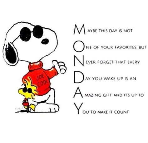 10 Monday Snoopy Quotes For The New Week Images Snoopy Snoopy Pictures